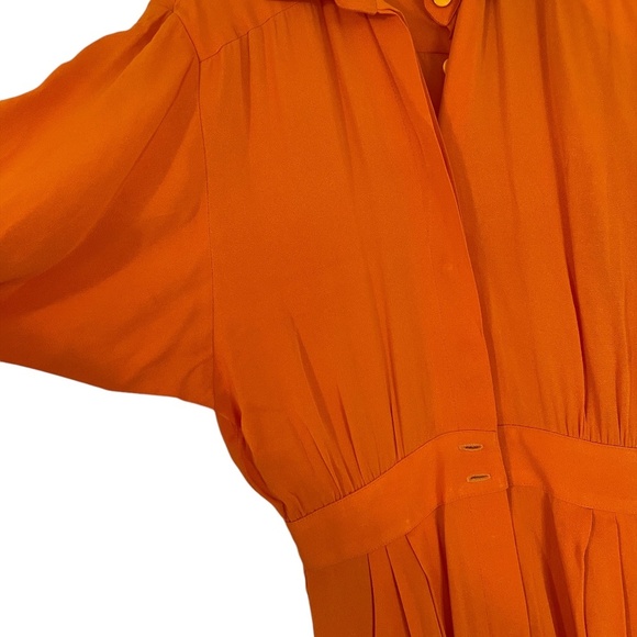 VINTAGE DATIANI ONE PIECE ORANGE ROMPER JUMPSUIT, SIZE 8 - Picture 5 of 9